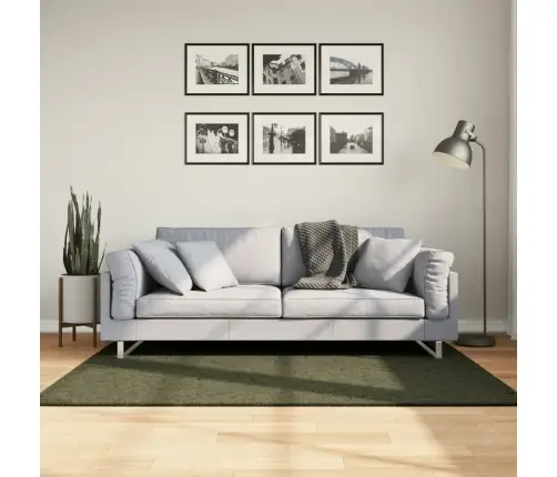 Paklājs Huarte, Īsa Spalva, Mīksts, Mazgājams, Zaļš, 120X170 Cm Vidaxl