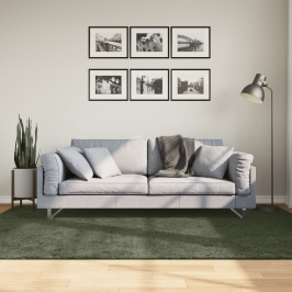 Paklājs Huarte, Īsa Spalva, Mīksts, Mazgājams, Zaļš, 160X230 Cm Vidaxl