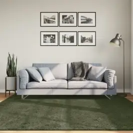Kilimas Huarte, Miško Žalios Spalvos, 200X200Cm Trumpi Šereliai Kilimas Huarte, Miško Žalios Spalvos, 200X200Cm Trumpi Šereliai