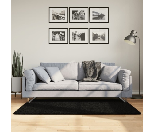 Paklājs Huarte, Īsa Spalva, Mīksts, Mazgājams, Melns, 80X150 Cm Vidaxl