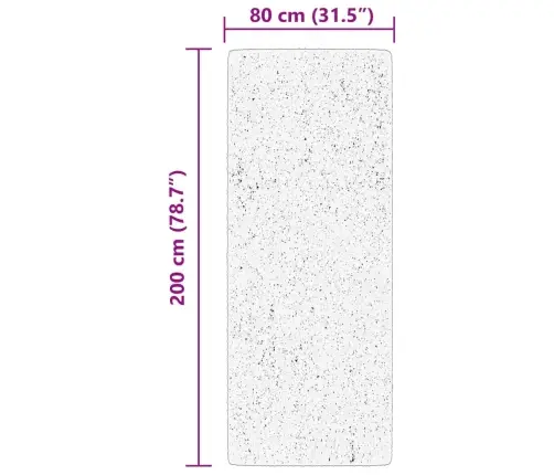 Vaip "Huarte", Lühikese Narmaga, Pestav, Must, 80X200 Cm