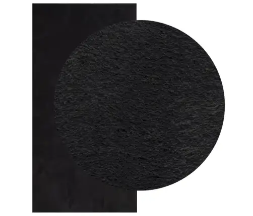 Paklājs Huarte, Īsa Spalva, Mīksts, Mazgājams, Melns, 100X200Cm Vidaxl