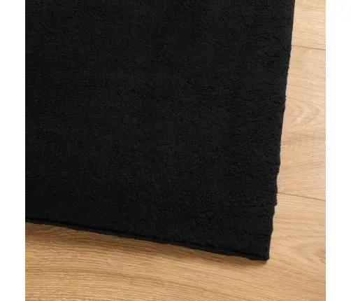 Paklājs Huarte, Īsa Spalva, Mīksts, Mazgājams, Melns, 100X200Cm Vidaxl