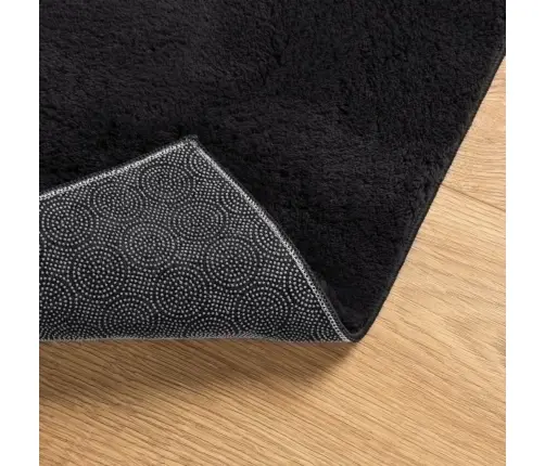 Paklājs Huarte, Īsa Spalva, Mīksts, Mazgājams, Melns, 100X200Cm Vidaxl