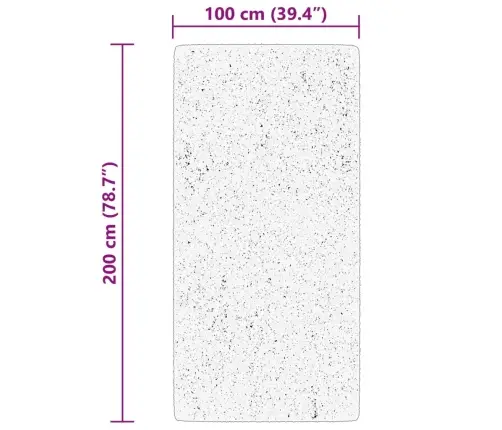 Paklājs Huarte, Īsa Spalva, Mīksts, Mazgājams, Melns, 100X200Cm Vidaxl