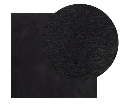 Paklājs Huarte, Īsa Spalva, Mīksts, Mazgājams, Melns, 120X120Cm Vidaxl