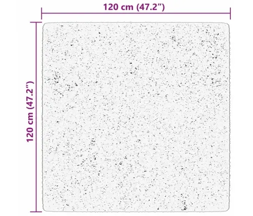 Paklājs Huarte, Īsa Spalva, Mīksts, Mazgājams, Melns, 120X120Cm Vidaxl