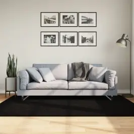 Paklājs Huarte, Īsa Spalva, Mīksts, Mazgājams, Melns, 140X200Cm Vidaxl Paklājs Huarte, Īsa Spalva, Mīksts, Mazgājams, Melns, 140X200Cm Vidaxl