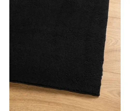 Paklājs Huarte, Īsa Spalva, Mīksts, Mazgājams, Melns, 160X230Cm Vidaxl
