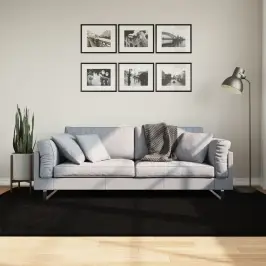 Paklājs Huarte, Īsa Spalva, Mīksts, Mazgājams, Melns, 160X230Cm Vidaxl Paklājs Huarte, Īsa Spalva, Mīksts, Mazgājams, Melns, 160X230Cm Vidaxl