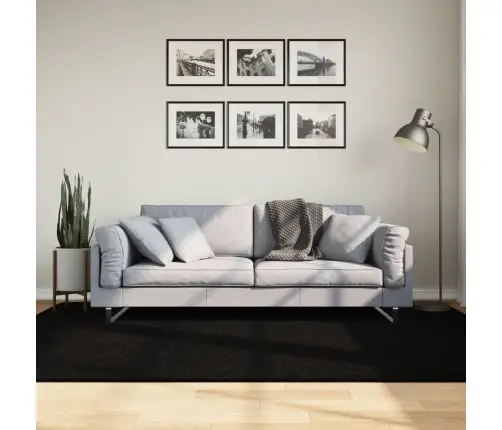 Paklājs Huarte, Īsa Spalva, Mīksts, Mazgājams, Melns, 160X230Cm Vidaxl