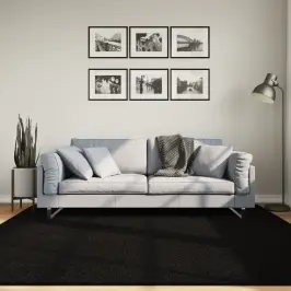 Kilimas Huarte, Juodas, 200X200cm Trumpi Šereliai