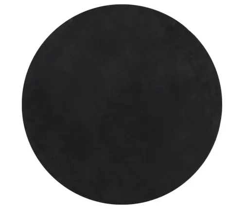 Paklājs Huarte, Īsa Spalva, Mīksts, Mazgājams, Melns, Ø 120 Cm Vidaxl