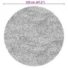 Paklājs Huarte, Īsa Spalva, Mīksts, Mazgājams, Melns, Ø 120 Cm Vidaxl