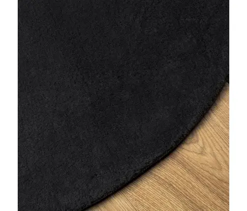 Vaip "Huarte", Lühikese Narmaga, Pestav, Must, Ø200 Cm
