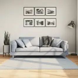 Paklājs Huarte, Īsa Spalva, Mīksts, Mazgājams, Zils, 160X160 Cm Vidaxl