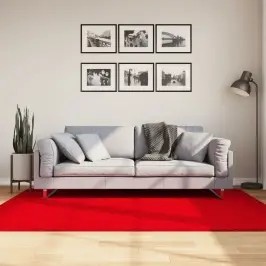 Paklājs Huarte, Īsa Spalva, Mīksts, Mazgājams Sarkans 140X200Cm Vidaxl