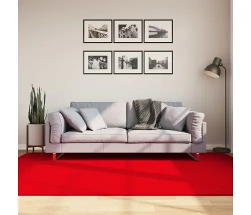 Vaip Huarte, Lühikese Narmaga, Pestav, Punane, 160X230 Cm