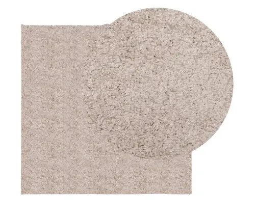 Paklājs Pamplona, 160X160 Cm, Shaggy, Moderns, Bēšs Vidaxl