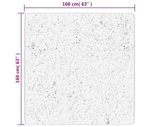 Paklājs Pamplona, 160X160 Cm, Shaggy, Moderns, Bēšs Vidaxl