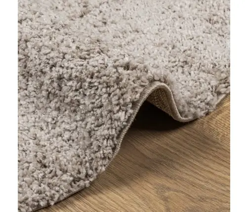 Paklājs Pamplona, Ø 80 Cm, Shaggy, Moderns, Bēšs Vidaxl