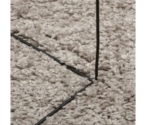 Paklājs Pamplona, Ø 80 Cm, Shaggy, Moderns, Bēšs Vidaxl