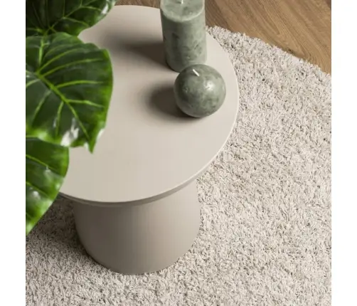 Paklājs Pamplona, Ø 80 Cm, Shaggy, Moderns, Krēmkrāsu Vidaxl