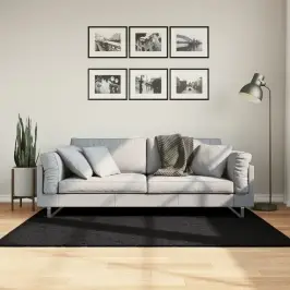 Shaggy Kilimas Pamplona, Juodas, 120X170cm Aukšti Šereliai