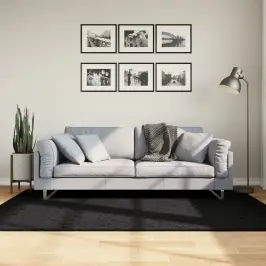 Shaggy Kilimas Pamplona, Juodas, 140X200cm Aukšti Šereliai