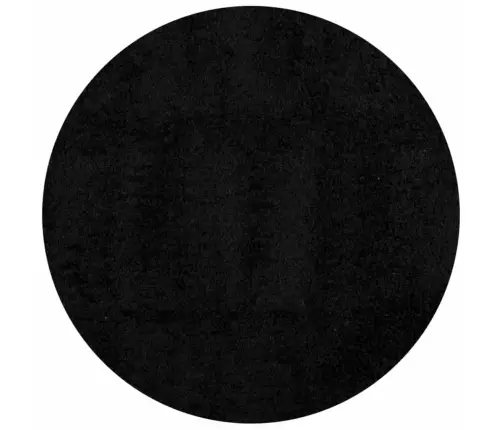 Kõrge Narmaga Shaggy Vaip, Must, Ø 100 Cm