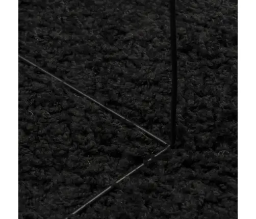 Kõrge Narmaga Shaggy Vaip, Must, Ø 100 Cm