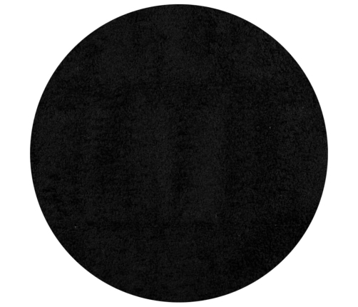 Paklājs Pamplona, Ø 240 Cm, Shaggy, Moderns, Melns Vidaxl
