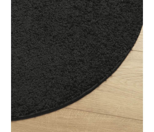 Paklājs Pamplona, Ø 240 Cm, Shaggy, Moderns, Melns Vidaxl