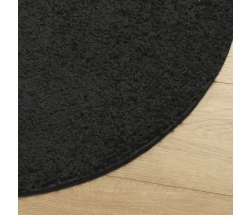 Paklājs Pamplona, Ø 280 Cm, Shaggy, Moderns, Melns Vidaxl