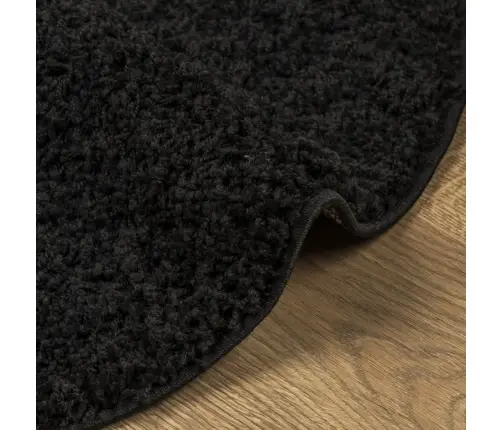Paklājs Pamplona, Ø 280 Cm, Shaggy, Moderns, Melns Vidaxl