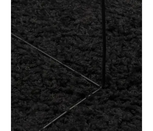 Paklājs Pamplona, Ø 280 Cm, Shaggy, Moderns, Melns Vidaxl