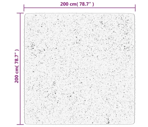 Kõrge Narmaga Shaggy Vaip, Roheline, 200X200 Cm