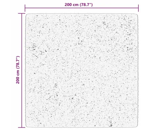 Paklājs Pamplona, 200X200 Cm, Shaggy, Moderns, Zils Vidaxl