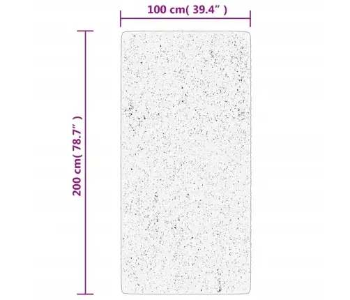 Paklājs Pamplona, 100X200 Cm, Shaggy, Moderns, Zelta Vidaxl