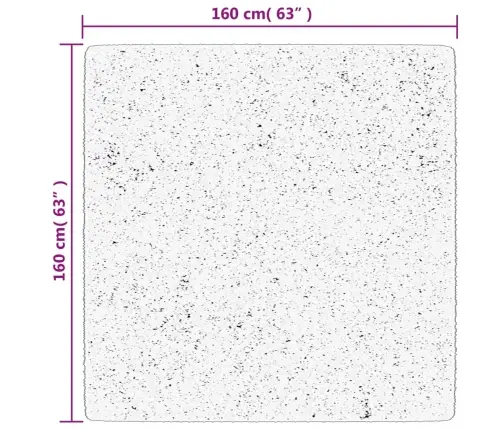 Kõrge Narmaga Shaggy Vaip "Pamplona", Kuldne 160X160 Cm