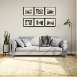 Paklājs Pamplona, 200X200 Cm, Shaggy, Moderns, Zelta Vidaxl