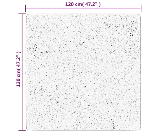 Paklājs Pamplona, 120X120Cm, Shaggy, Moderns Krēmkrāsu Un Melns Vidaxl
