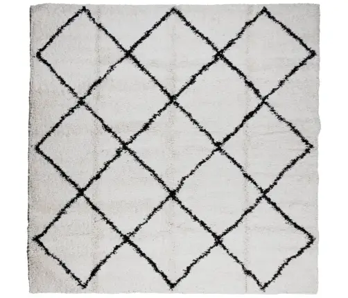 Shaggy Kilimas Pamplona, Kreminis Ir Juodas, 160X160Cm