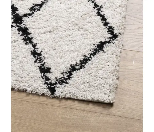 Shaggy Kilimas Pamplona, Kreminis Ir Juodas, 160X160Cm