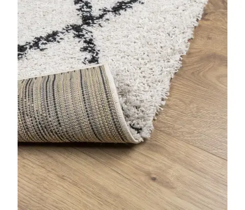 Shaggy Kilimas Pamplona, Kreminis Ir Juodas, 160X160Cm