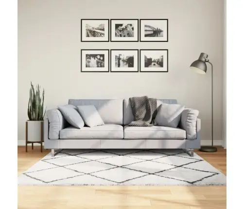 Shaggy Kilimas Pamplona, Kreminis Ir Juodas, 160X160Cm