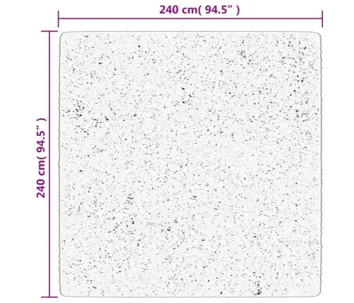 Paklājs Pamplona, 240X240Cm, Shaggy, Moderns Krēmkrāsu Un Melns Vidaxl