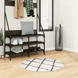 Paklājs Pamplona, Ø 80 Cm, Shaggy, Moderns, Krēmkrāsu Un Melns Vidaxl Paklājs Pamplona, Ø 80 Cm, Shaggy, Moderns, Krēmkrāsu Un Melns Vidaxl