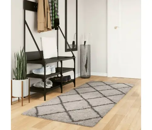 Paklājs Pamplona, 80X200 Cm, Shaggy Moderns Bēšs Antracītpelēks Vidaxl Paklājs Pamplona, 80X200 Cm, Shaggy Moderns Bēšs Antracītpelēks Vidaxl