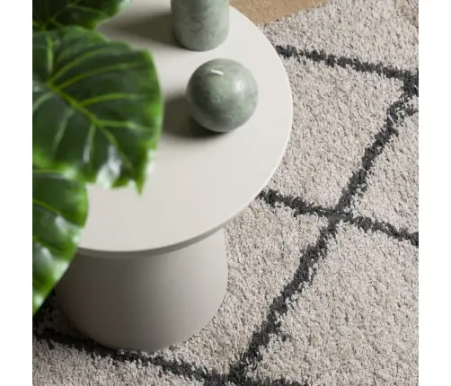 Paklājs Pamplona, 80X250 Cm, Shaggy Moderns Bēšs Antracītpelēks Vidaxl